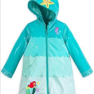 Disney Store Deluxe Ariel Rain Jacket Size 7/8